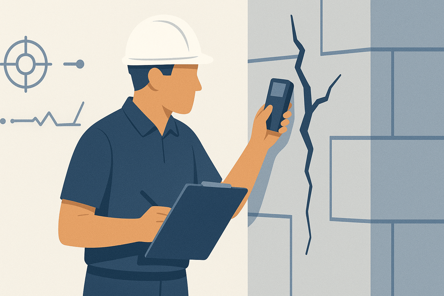 Experte mit Messgerät